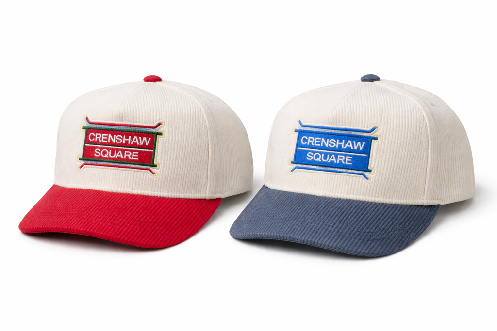 Crenshaw Square Embroidered Snap Back Hats