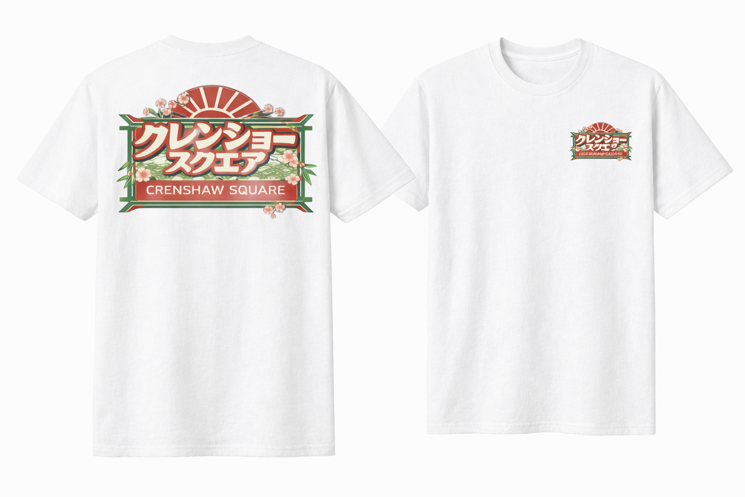 Japanese Crenshaw Square T, Pigment Dyed (Heavy Core) white